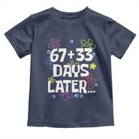 67 33 One Hundred Days Later Toddler T Shirt Funny 100th Day of School Flowers
