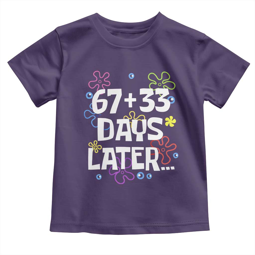 67 33 One Hundred Days Later Toddler T Shirt Funny 100th Day of School Flowers