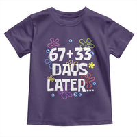67 33 One Hundred Days Later Toddler T Shirt Funny 100th Day of School Flowers