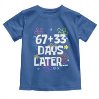 67 33 One Hundred Days Later Toddler T Shirt Funny 100th Day of School Flowers