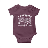 I Survived 67 33 100 Days of School Baby Onesie Funny 100th Day of School One Hundred Days