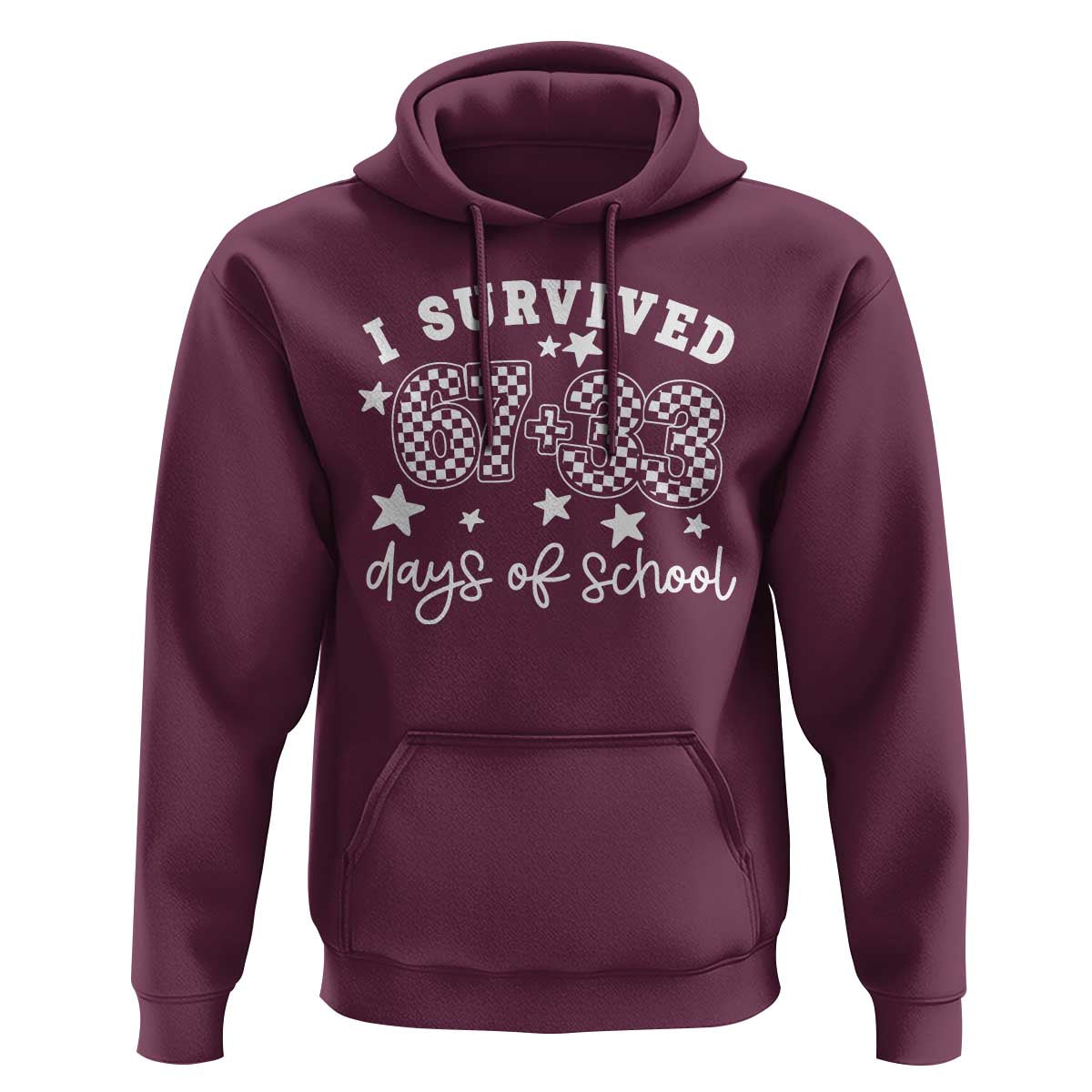 I Survived 67 33 100 Days of School Hoodie Funny 100th Day of School One Hundred Days