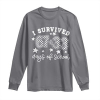 I Survived 67 33 100 Days of School Long Sleeve Shirt Funny 100th Day of School One Hundred Days