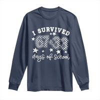 I Survived 67 33 100 Days of School Long Sleeve Shirt Funny 100th Day of School One Hundred Days