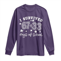I Survived 67 33 100 Days of School Long Sleeve Shirt Funny 100th Day of School One Hundred Days