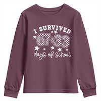 I Survived 67 33 100 Days of School Youth Sweatshirt Funny 100th Day of School One Hundred Days