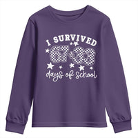 I Survived 67 33 100 Days of School Youth Sweatshirt Funny 100th Day of School One Hundred Days