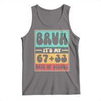 Bruh I Survived 67 33 Days of School Tank Top Retro 100th Day of School Boys Teachers Pupils
