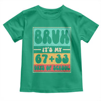 Bruh I Survived 67 33 Days of School Toddler T Shirt Retro 100th Day of School Boys Teachers Pupils