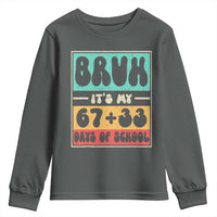Bruh I Survived 67 33 Days of School Youth Sweatshirt Retro 100th Day of School Boys Teachers Pupils