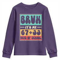 Bruh I Survived 67 33 Days of School Youth Sweatshirt Retro 100th Day of School Boys Teachers Pupils