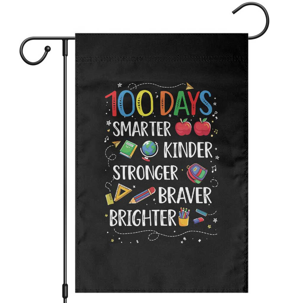 Happy 100 Days of School Garden Flag 100th Day Kids Boys Girls Teachers Pupils