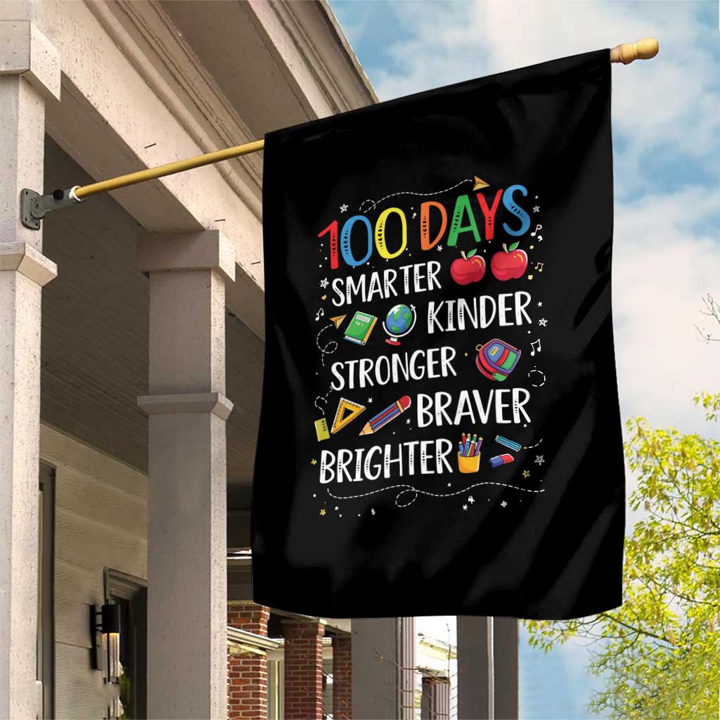 Happy 100 Days of School Garden Flag 100th Day Kids Boys Girls Teachers Pupils