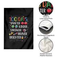 Happy 100 Days of School Garden Flag 100th Day Kids Boys Girls Teachers Pupils