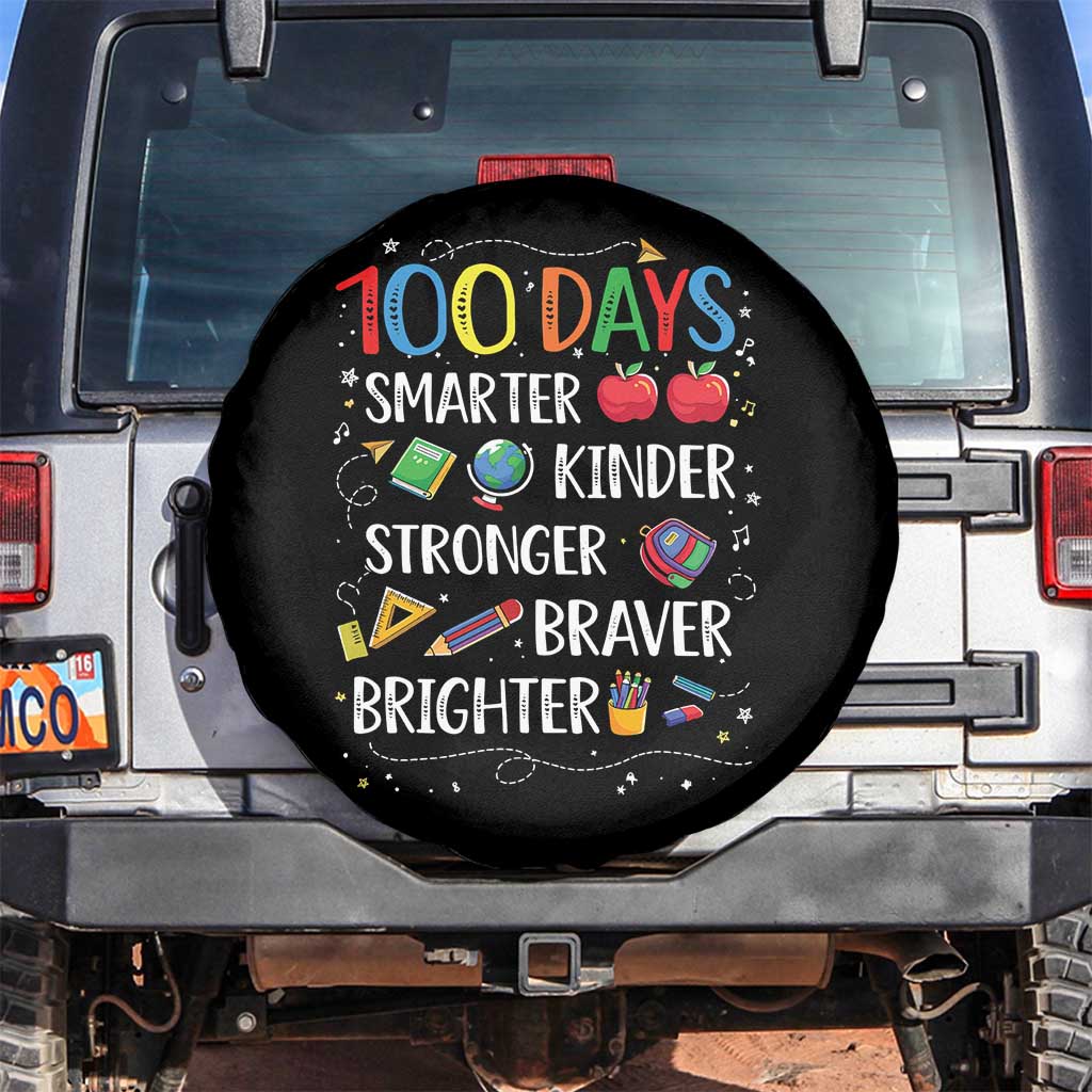 Happy 100 Days of School Spare Tire Cover 100th Day Kids Boys Girls Teachers Pupils