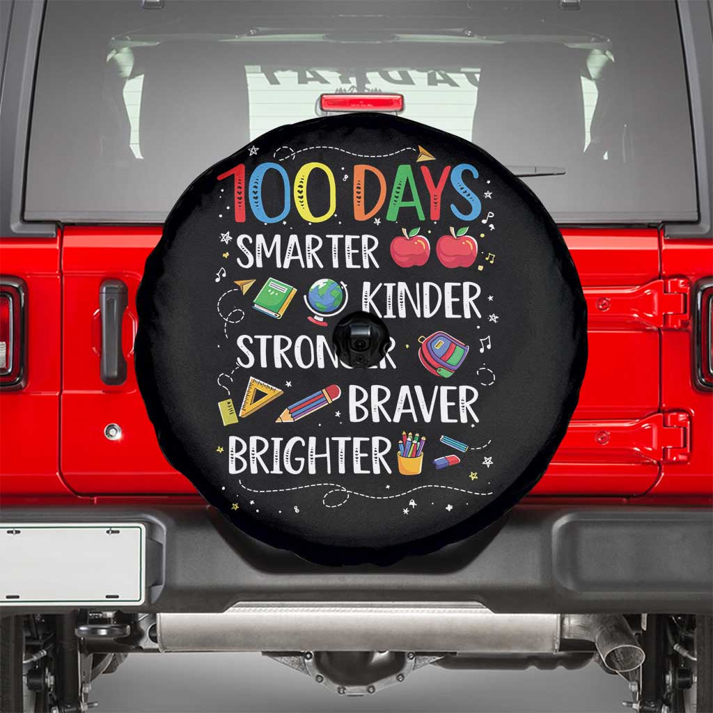 Happy 100 Days of School Spare Tire Cover 100th Day Kids Boys Girls Teachers Pupils