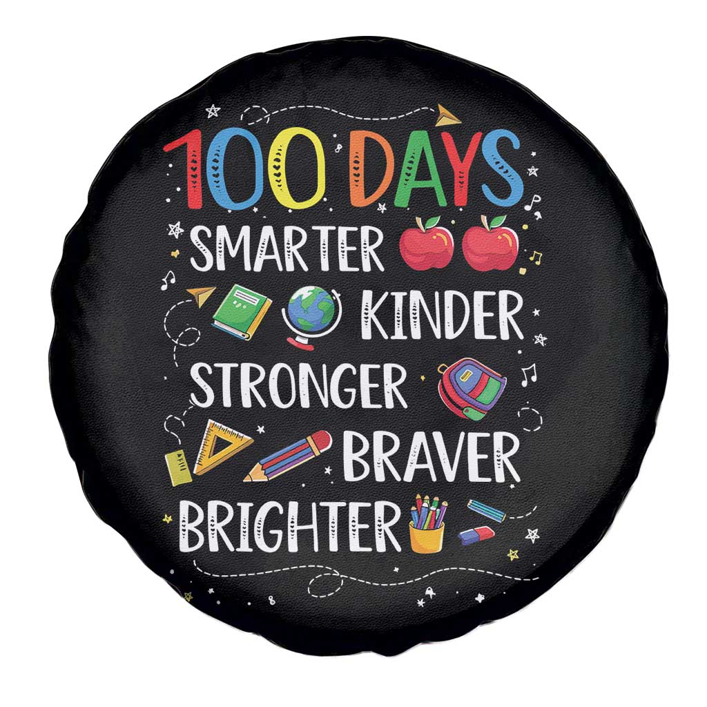 Happy 100 Days of School Spare Tire Cover 100th Day Kids Boys Girls Teachers Pupils
