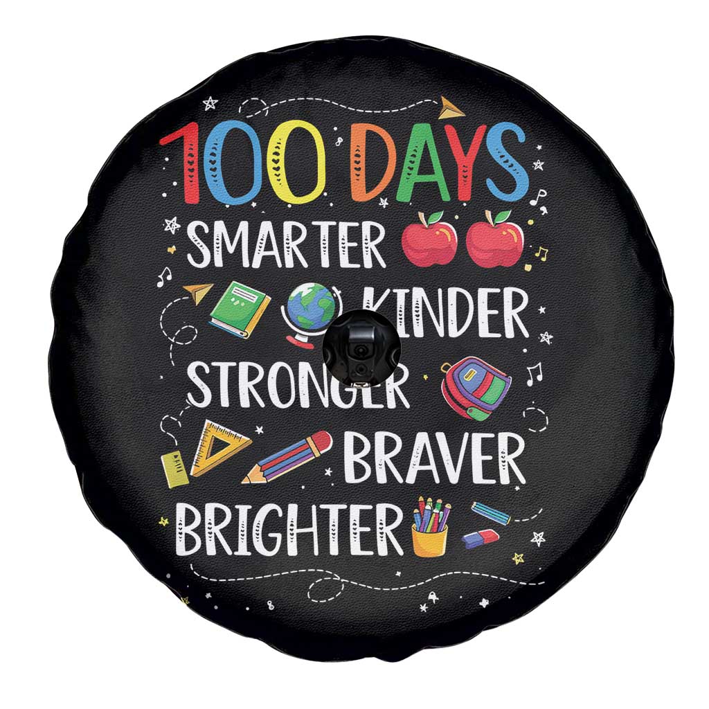 Happy 100 Days of School Spare Tire Cover 100th Day Kids Boys Girls Teachers Pupils