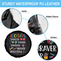 Happy 100 Days of School Spare Tire Cover 100th Day Kids Boys Girls Teachers Pupils
