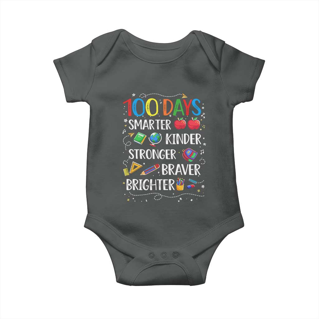 Happy 100 Days of School Baby Onesie 100th Day Kids Boys Girls Teachers Pupils