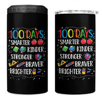 Happy 100 Days of School 4 in 1 Can Cooler Tumbler 100th Day Kids Boys Girls Teachers Pupils