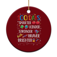 Happy 100 Days of School Ceramic Ornament 100th Day Kids Boys Girls Teachers Pupils