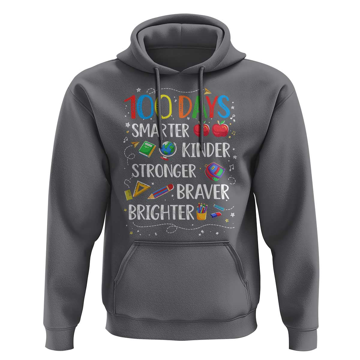 Happy 100 Days of School Hoodie 100th Day Kids Boys Girls Teachers Pupils