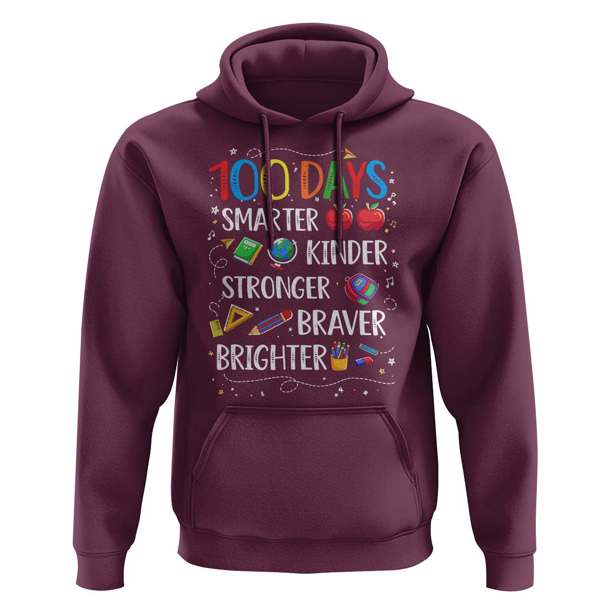 Happy 100 Days of School Hoodie 100th Day Kids Boys Girls Teachers Pupils