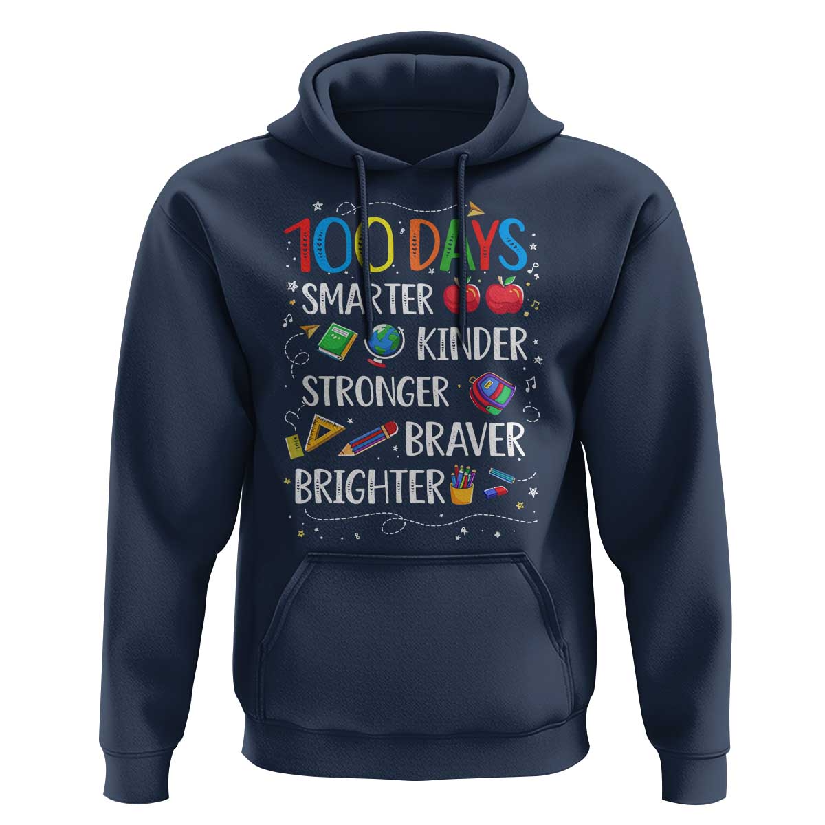 Happy 100 Days of School Hoodie 100th Day Kids Boys Girls Teachers Pupils