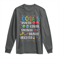 Happy 100 Days of School Long Sleeve Shirt 100th Day Kids Boys Girls Teachers Pupils