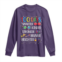 Happy 100 Days of School Long Sleeve Shirt 100th Day Kids Boys Girls Teachers Pupils