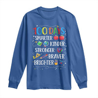 Happy 100 Days of School Long Sleeve Shirt 100th Day Kids Boys Girls Teachers Pupils