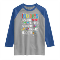 Happy 100 Days of School Raglan Shirt 100th Day Kids Boys Girls Teachers Pupils
