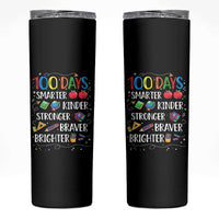 Happy 100 Days of School Skinny Tumbler 100th Day Kids Boys Girls Teachers Pupils