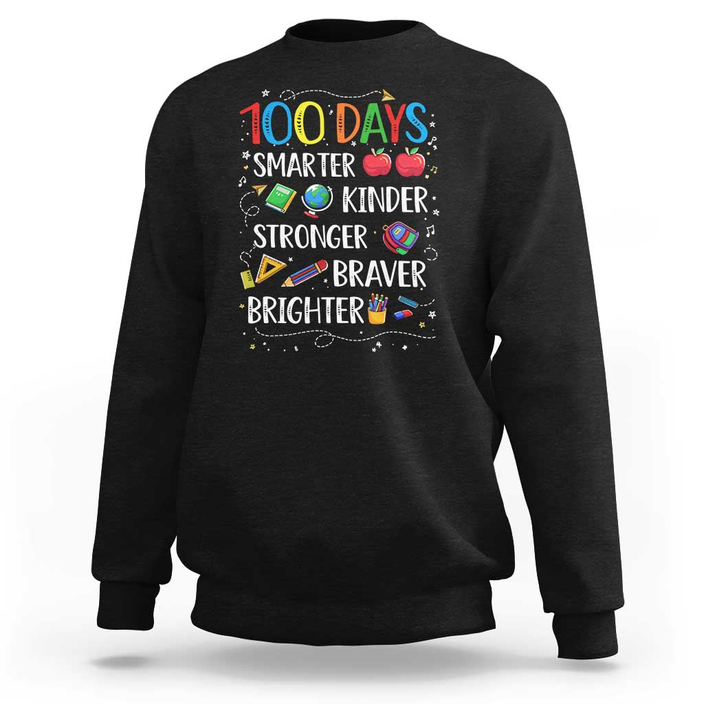 Happy 100 Days of School Sweatshirt 100th Day Kids Boys Girls Teachers Pupils