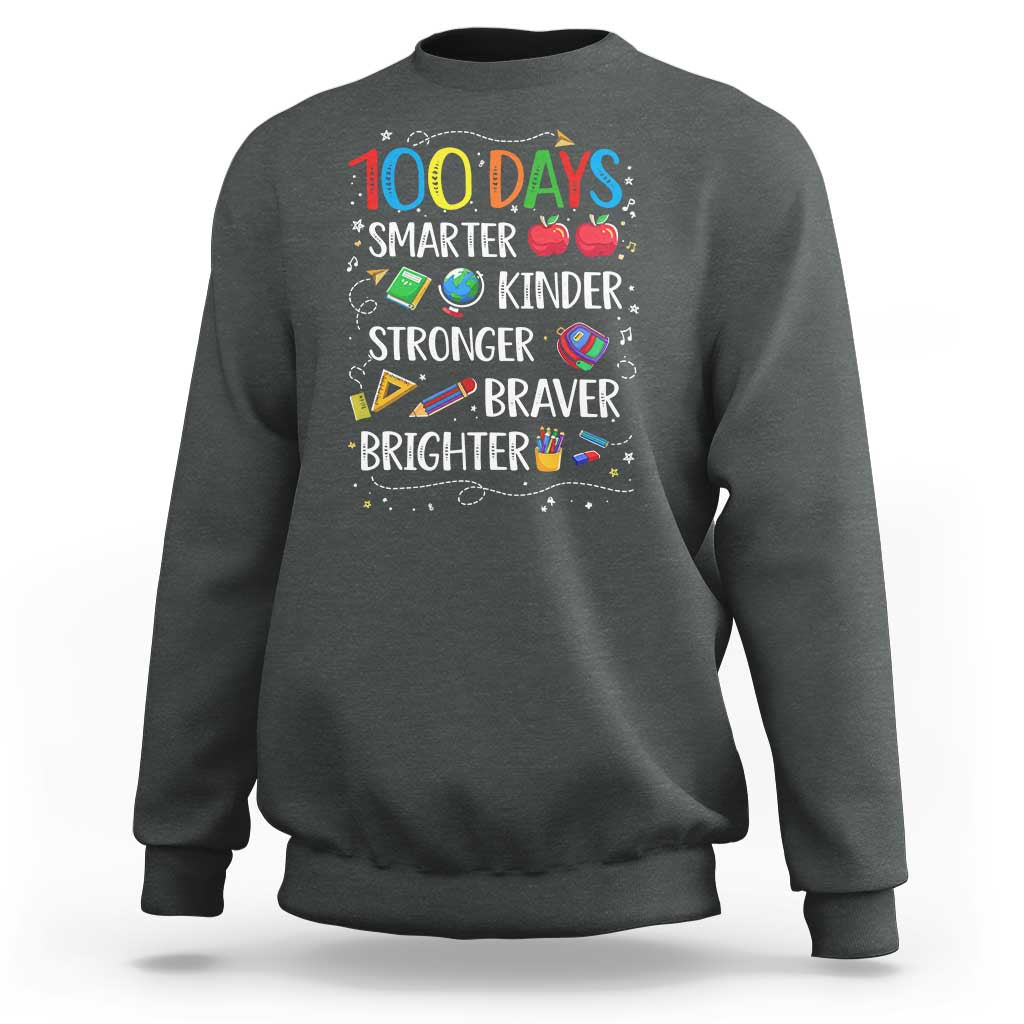 Happy 100 Days of School Sweatshirt 100th Day Kids Boys Girls Teachers Pupils