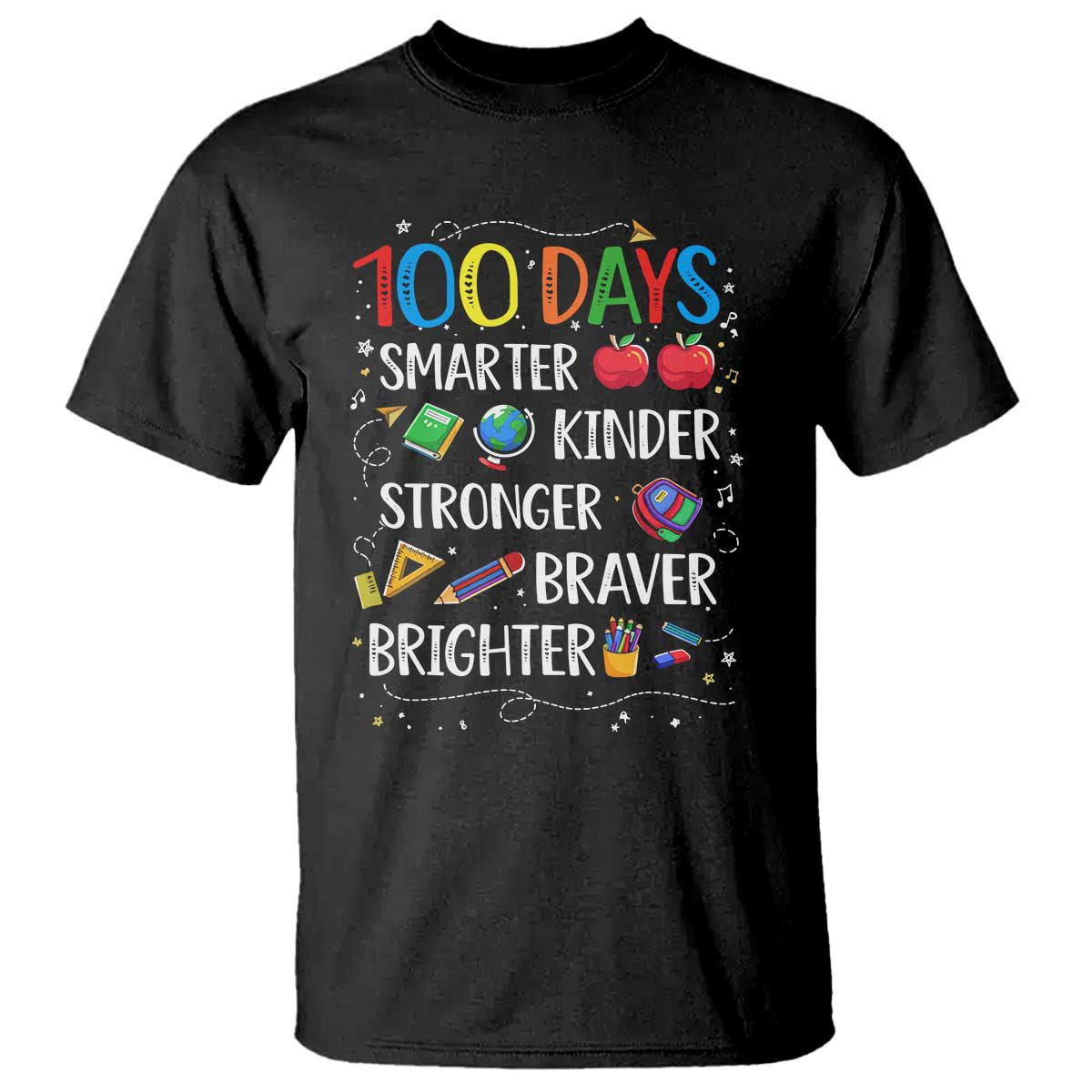 Happy 100 Days of School T Shirt 100th Day Kids Boys Girls Teachers Pupils