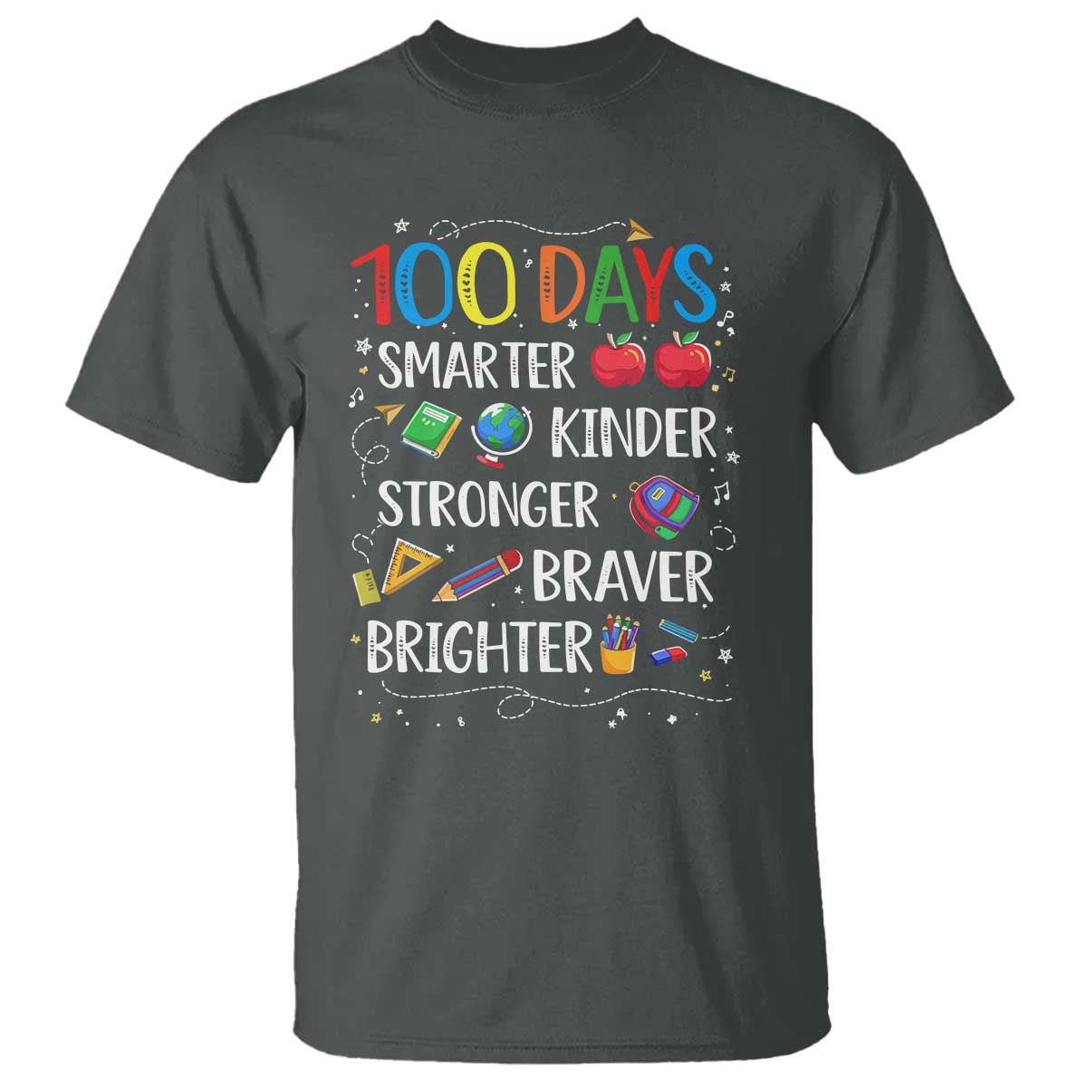 Happy 100 Days of School T Shirt 100th Day Kids Boys Girls Teachers Pupils