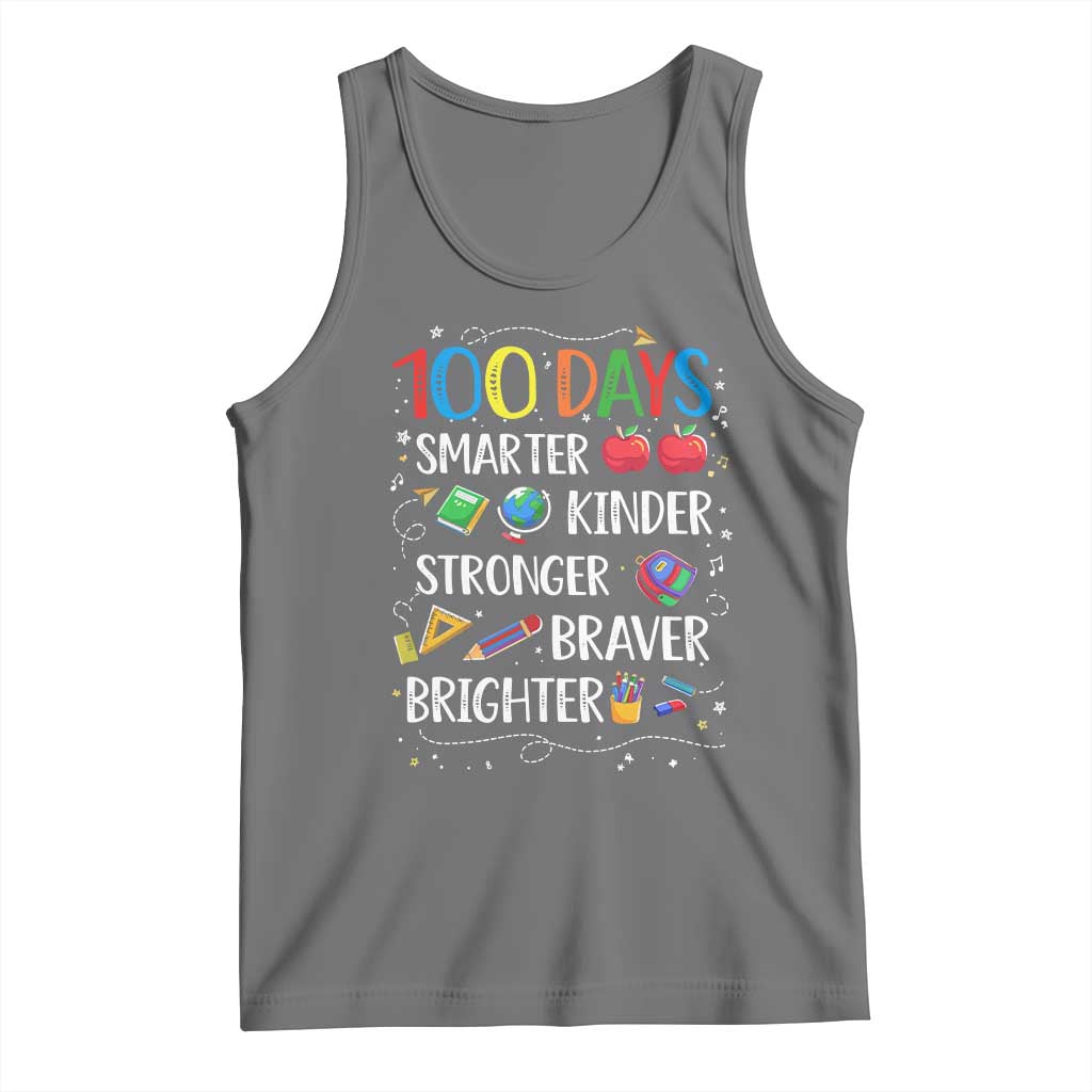 Happy 100 Days of School Tank Top 100th Day Kids Boys Girls Teachers Pupils
