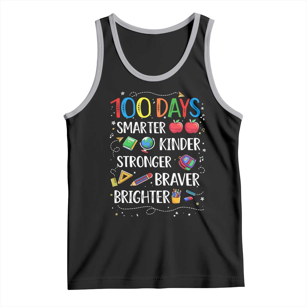 Happy 100 Days of School Tank Top 100th Day Kids Boys Girls Teachers Pupils