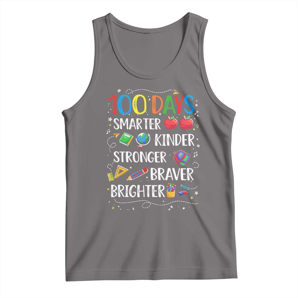 Happy 100 Days of School Tank Top 100th Day Kids Boys Girls Teachers Pupils