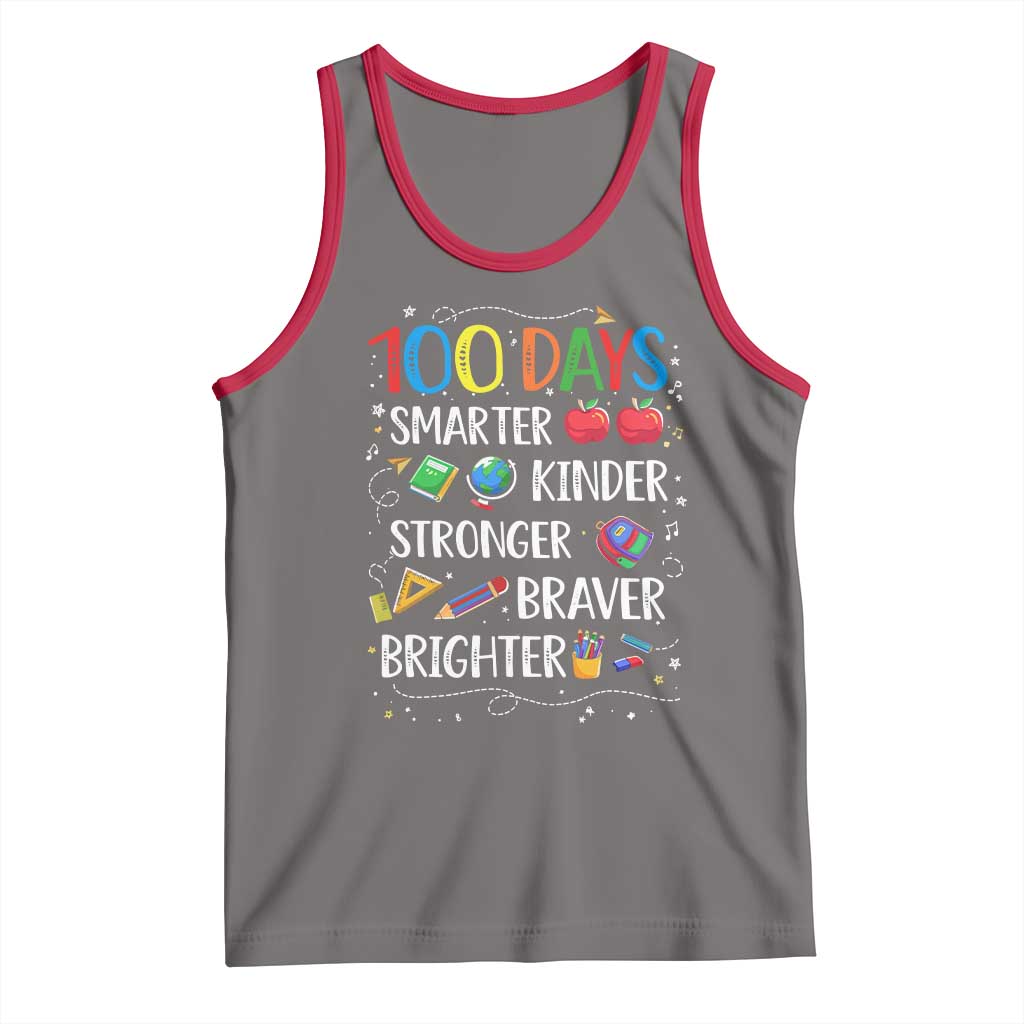 Happy 100 Days of School Tank Top 100th Day Kids Boys Girls Teachers Pupils
