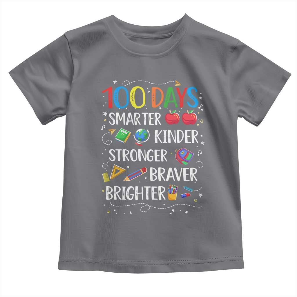 Happy 100 Days of School Toddler T Shirt 100th Day Kids Boys Girls Teachers Pupils