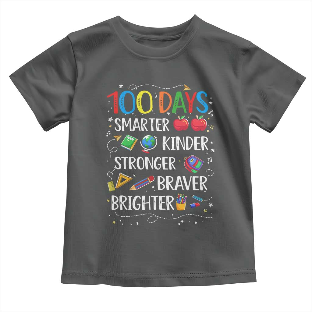 Happy 100 Days of School Toddler T Shirt 100th Day Kids Boys Girls Teachers Pupils