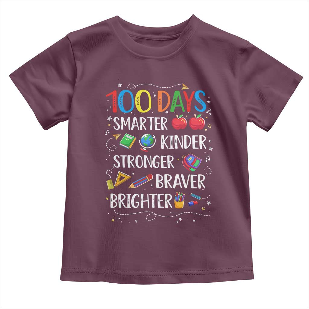 Happy 100 Days of School Toddler T Shirt 100th Day Kids Boys Girls Teachers Pupils