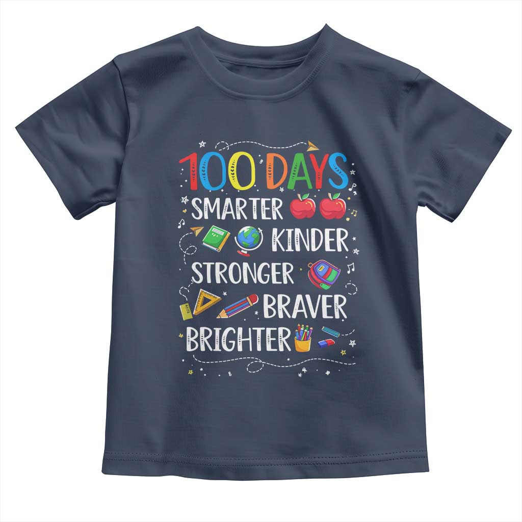 Happy 100 Days of School Toddler T Shirt 100th Day Kids Boys Girls Teachers Pupils