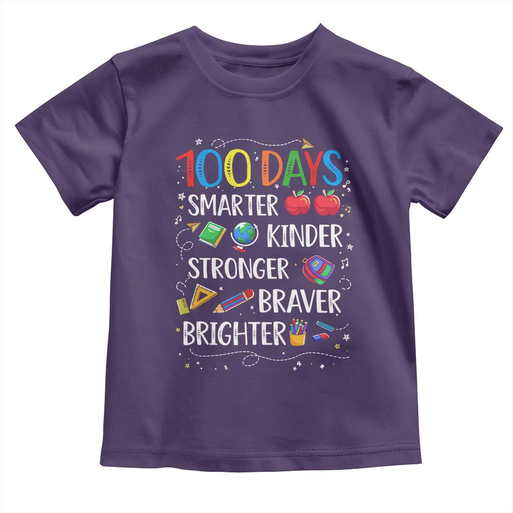 Happy 100 Days of School Toddler T Shirt 100th Day Kids Boys Girls Teachers Pupils