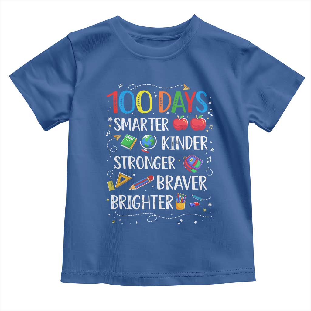 Happy 100 Days of School Toddler T Shirt 100th Day Kids Boys Girls Teachers Pupils