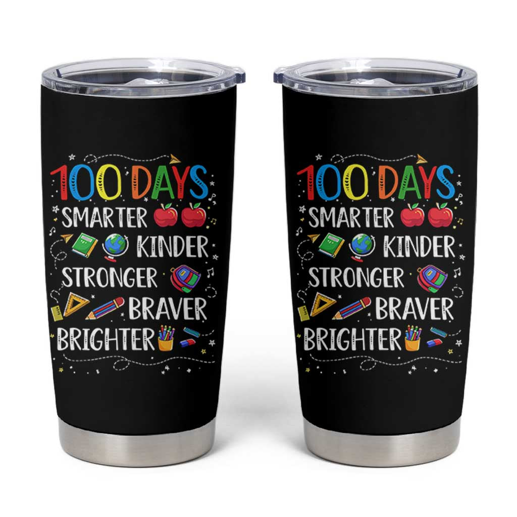 Happy 100 Days of School Tumbler Cup 100th Day Kids Boys Girls Teachers Pupils