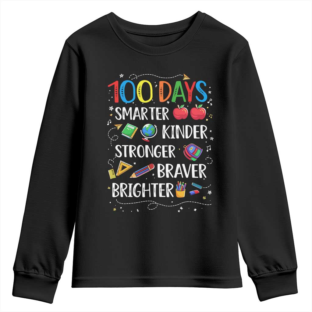 Happy 100 Days of School Youth Sweatshirt 100th Day Kids Boys Girls Teachers Pupils